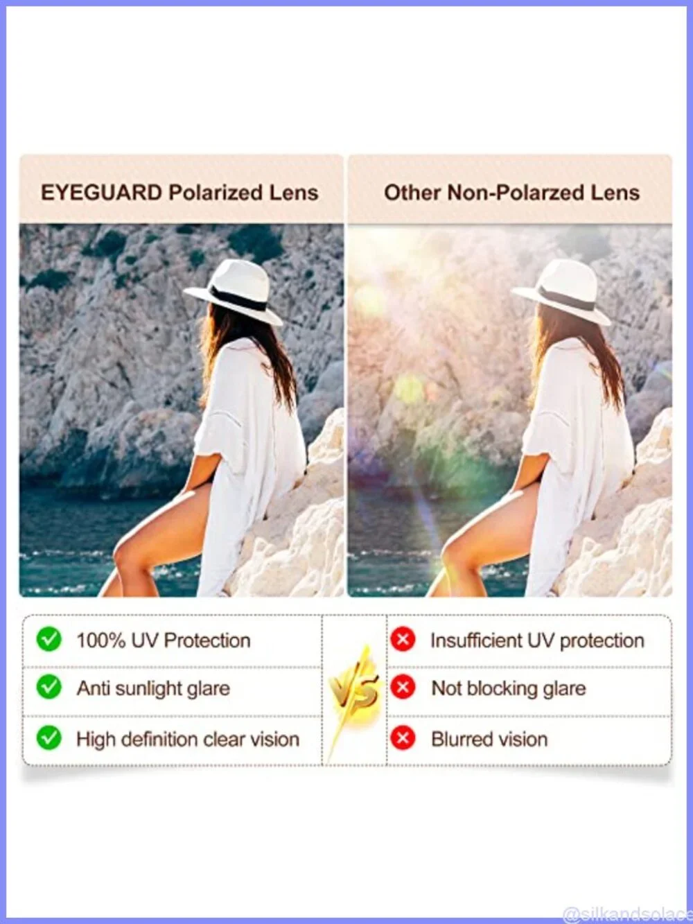 Polarized Sunglasses for Women Retro Square UV400 Driving